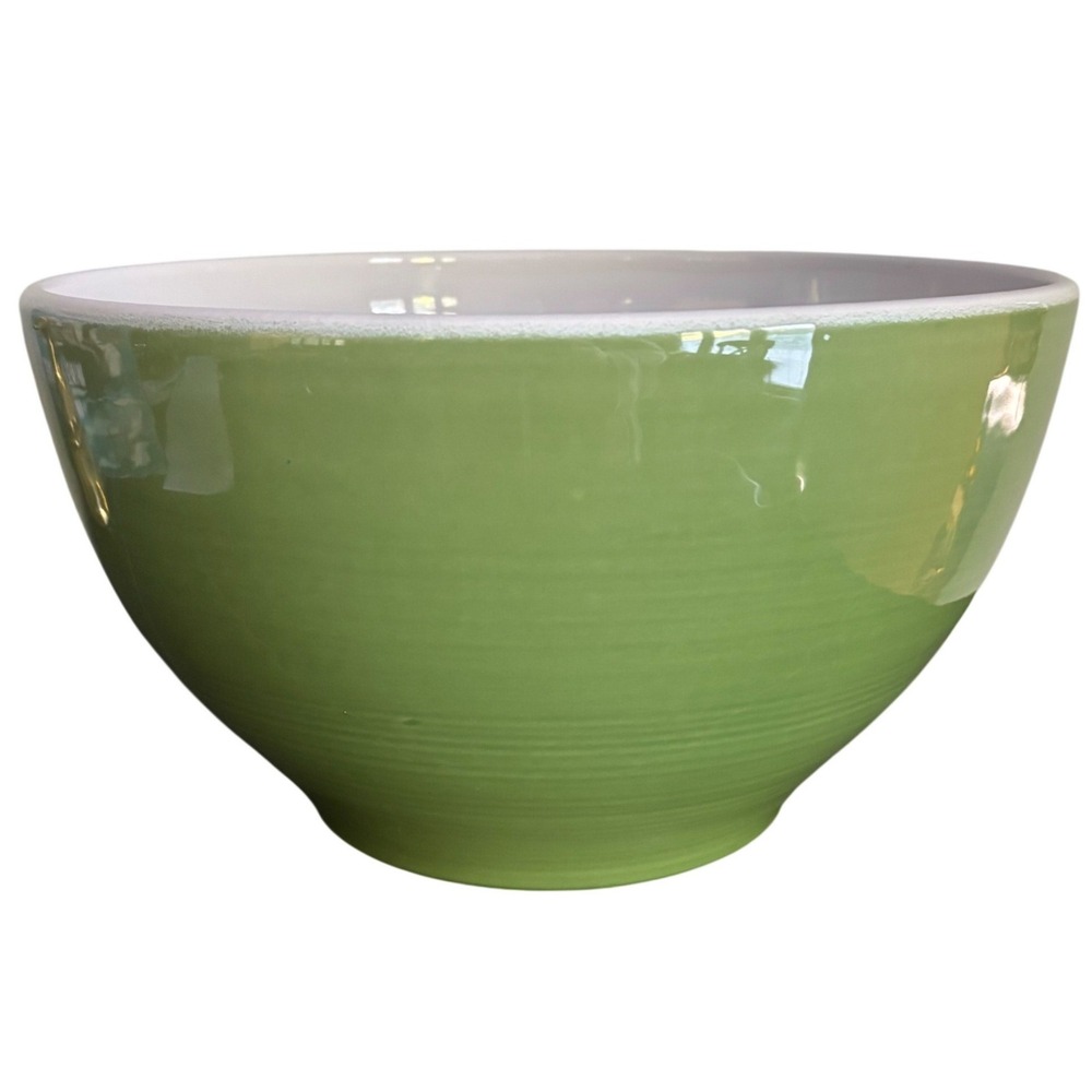 Emile Henry France | Vintage Oversize Ribbed Green Mixing Bowl | #65